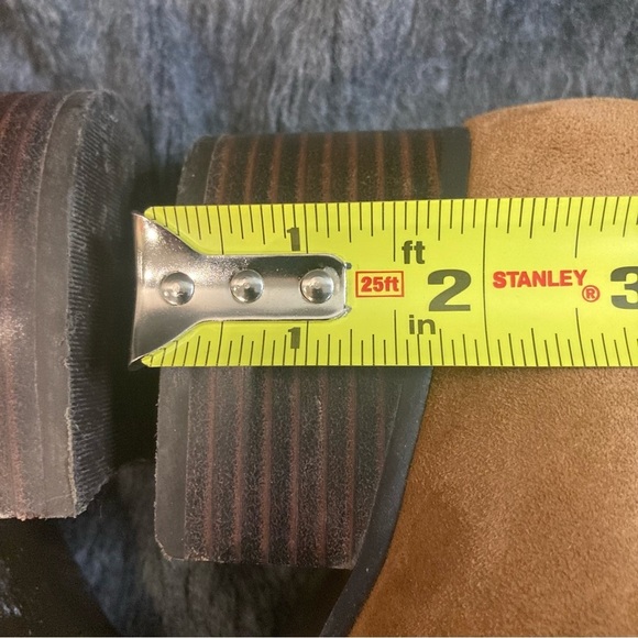 LAUREN RALPH LAUREN Sz 8.5B Damara Leather Suede Back Strap Zipper Booties - Picture 6 of 13